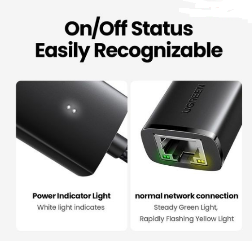 Cáp Chuyển USB 3.0 Sang Cổng Mạng LAN Ugreen 15636 - Tốc Độ 1000Mbps